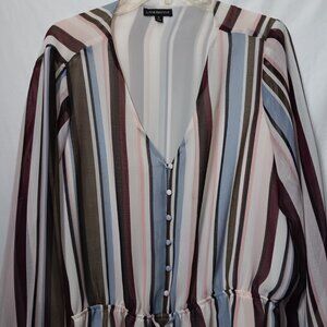 LANE BRYANT STRIPED LIGHTWEIGHT BLOUSE